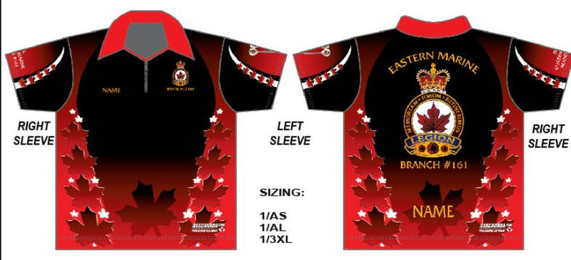 Branch 161 Eastern Marines - Mens Zipper Front Dart Shirt