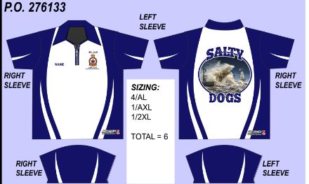 RCL Port Stanley Dogs - Mens Zipper Front Dart Shirt