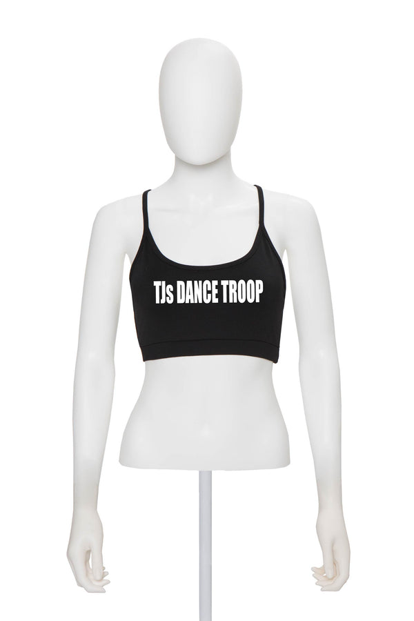 Racer Strap Crop - Tj's Dance Troop (White Logo Items) - Customicrew 