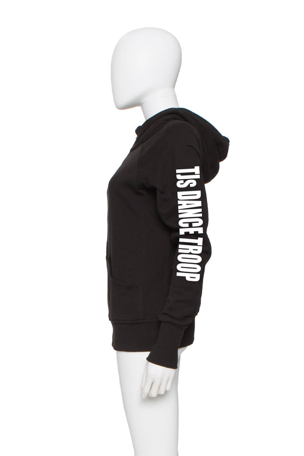 Full Zip Hoody - Tj's Dance Troop (White Logo Items) - Customicrew 