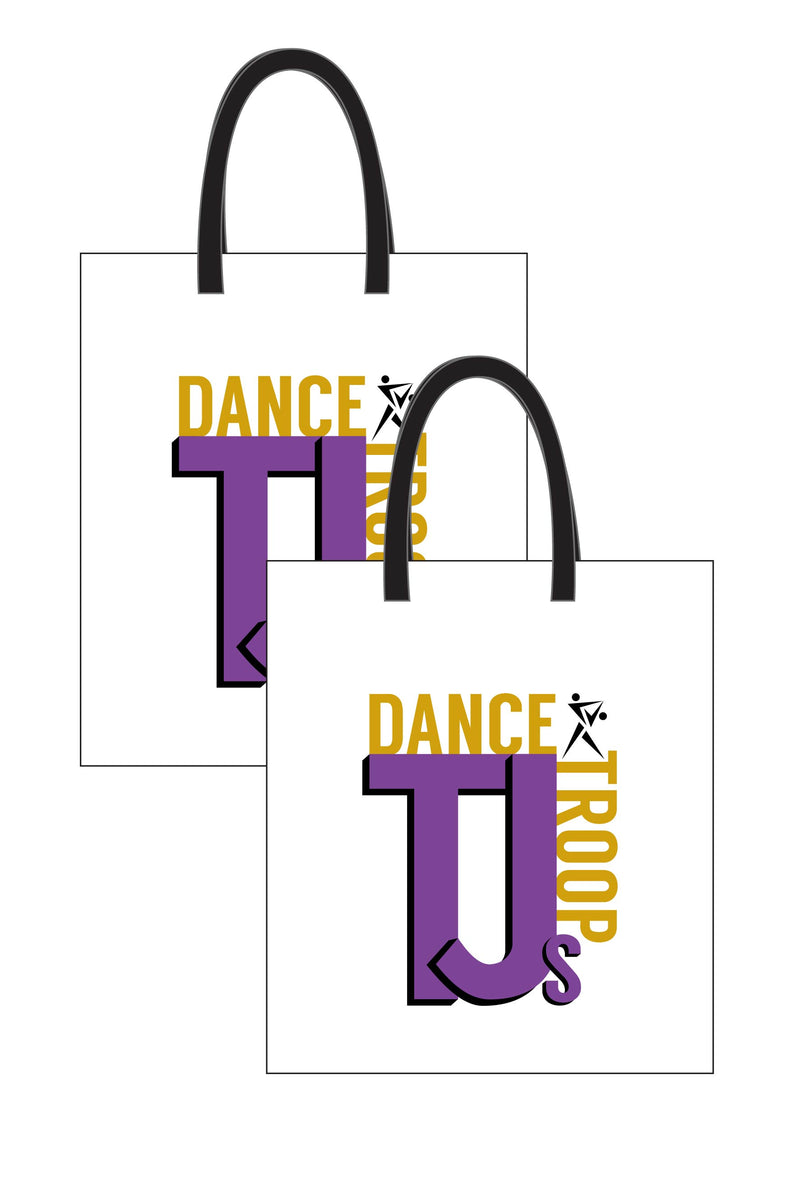 Tote Bag Sublimated - TJ's Dance Troop (Purple Logo Items) - Customicrew 