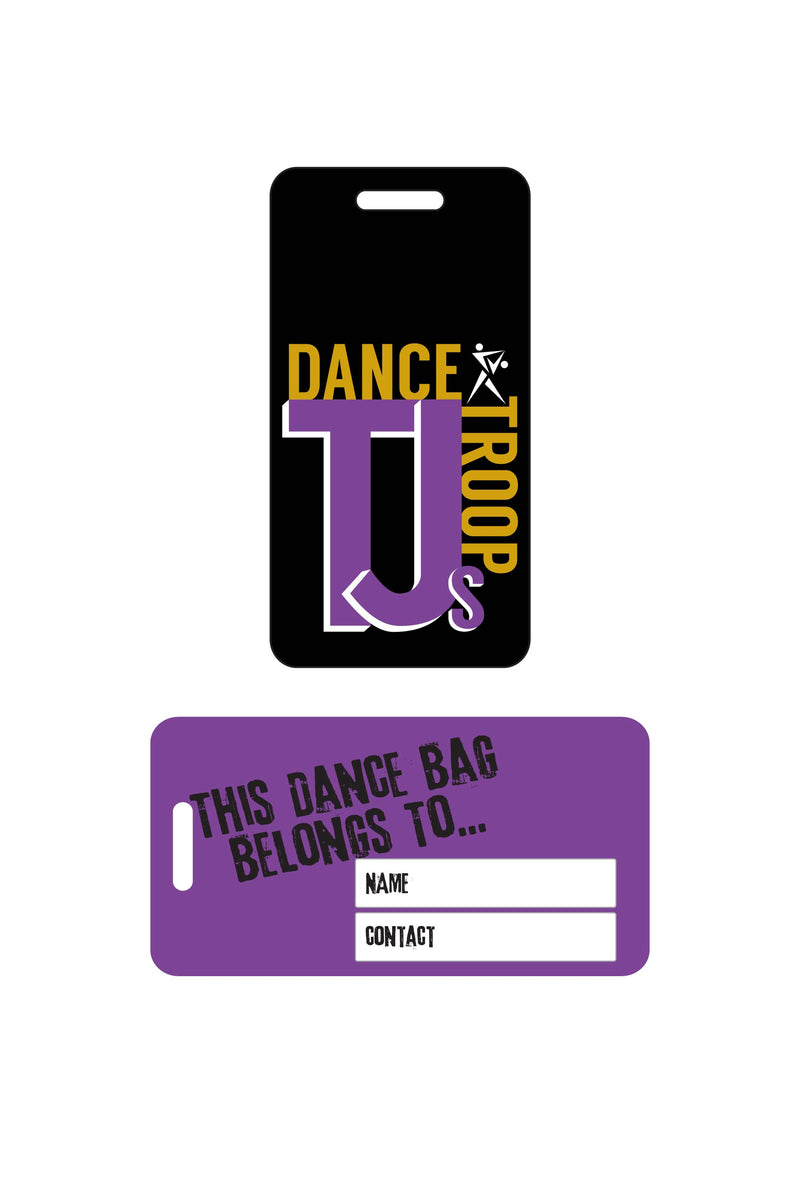 Luggage Tag Sublimated - TJ's Dance Troop (Purple Logo Items) - Customicrew 