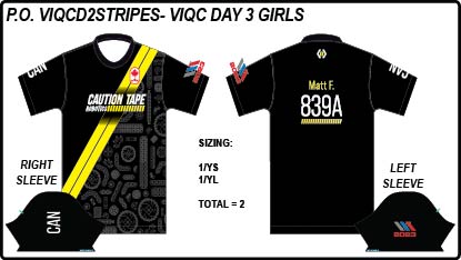 VIQCD2 Stripes Ladies Game Tee